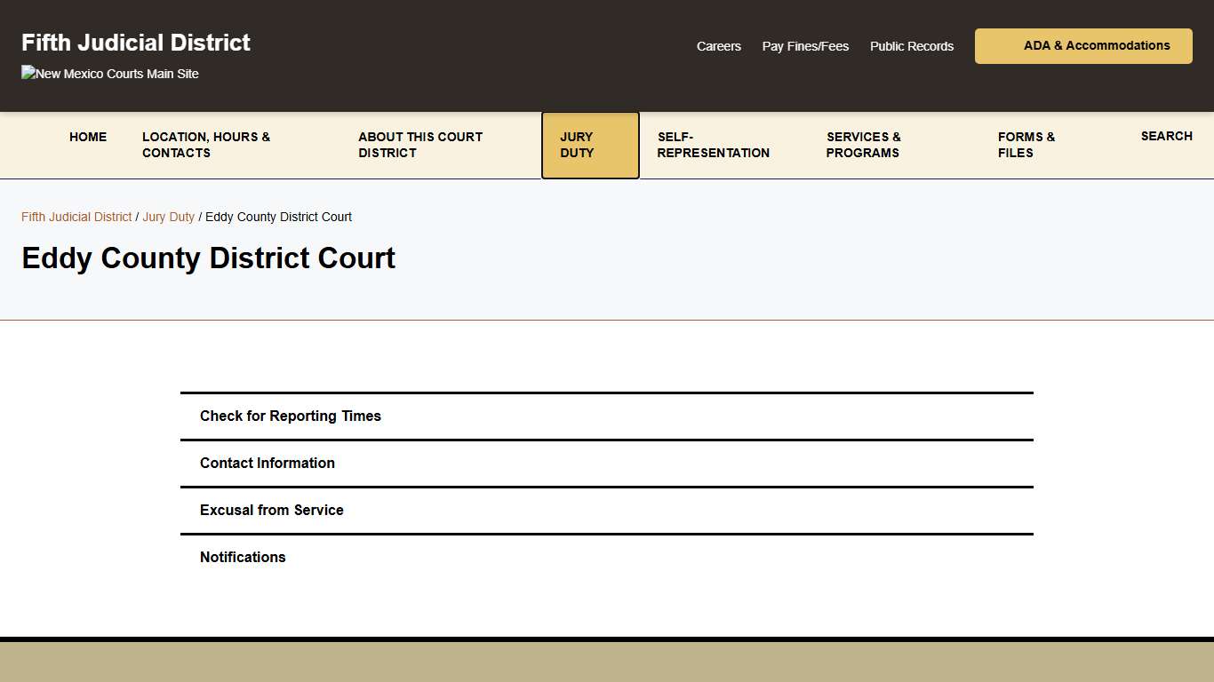 Eddy County District Court - Fifth Judicial District